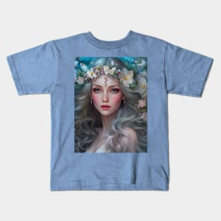 SUMMER FLOWERS FAIRY MAIDEN Kids T-Shirt